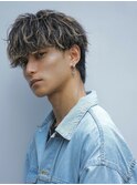 ルーズハイライトマッシュ(メンズパーマ/ハイライト)
