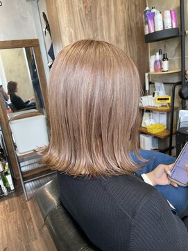 ラル(Lull) 【before afterあり】外はねボブ×ピンクミルクティー