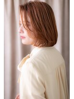 カバーヘア ブリス 大宮西口(COVER HAIR bliss) □外国人風艶感カーキベージュかきあげボブ406大宮20代30代40代