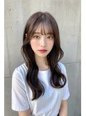 くびレイヤー姫カット小顔ワンカールセミディシアーカラー