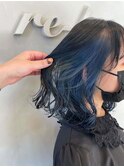イヤリングカラー、ネイビーブルー