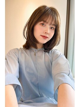 ロンドプロフィール 浦和(Lond profil) 中川 前髪カット顔まわり似合わせ外ハネくびれレイヤーミディ