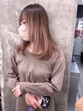 キング 枚方店(K!ng) ハイライトカラーミルクティーベージュケアブリーチダブルカラー