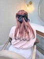 カノン(kanon hair&beauty) ピンクに黒のエンドカラーが入ったデザインです☆