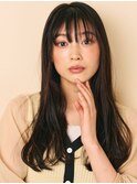 暗髪アッシュブラック抜け感エアストレートa北浦和30代40代tk3