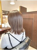 【外ハネレイヤー】【レイヤーボブ】【グレージュ】