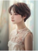 ☆オリーブグレーココアベージュ小顔クラゲヘアー/黒髪/髪質改善