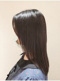 ロングストレート×酸性ストレート×ヘアマニキュア