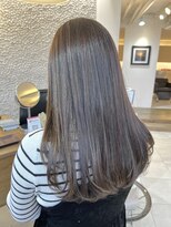 ビーチ(BEACH)&nbsp;透明感オリーブグレージュカラーロングレイヤー