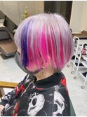 グレーシルバーマッシュウルフショート/ブリーチデザイン原宿