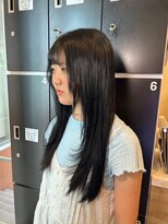 インク サカエ(inq sakae)&nbsp;ブリーチなし/レイヤーカット/顔まわりカット/ブルーブラック