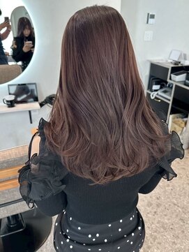 モアナ バイ ラナ 上小田井(MoanA BY LANA) デザインカラー/レイヤーカット/ウェットヘア/オリーブベージュ