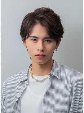 Men’s hair MUNi 恵比寿［メンズ/MENS/メンズカット/メンズパーマ] 韓国風毛流れサイドパートツーブロック刈り上げ