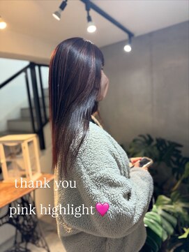 【栗本浩司】ピンクハイライト×髪質改善トリートメント