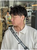 MEN’S HAIR/サーフカール/刈り上げセンターパート/船橋