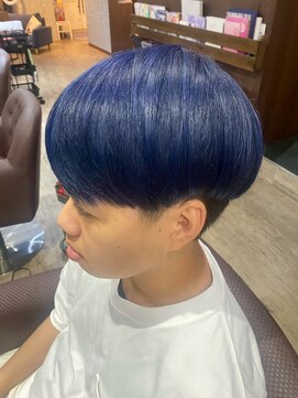 ビーチェ 小岩(Bice) サラ艶メンズショート アンブレラカラー ブルー系