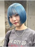 表参道顔周りレイヤーカットケアブリーチカラーダブルカラー韓国