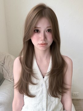 ソヨン 横浜店(SOYON) 《SOYON》結べるレイヤーカット ミルクティーブラウン 韓国ヘア