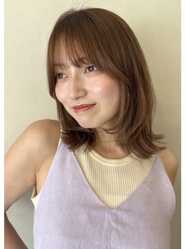 ベル 新宿(Belle) ミディアムレイヤーレイヤーボブ外ハネボブくびれミディアム