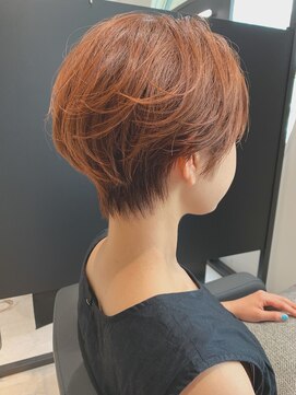 ジ エクト 心斎橋(The Ect) バタフライカット×ローズブラウン×コーラルオレンジ
