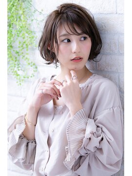 ヘアーアートシフォン 池袋西口店(Hair art chiffon) 外ハネミニウルフくびれヘアインナーカラーダークアッシュ濡れ髪