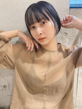 ルービック 梅田茶屋町(Rubik) 小顔に見える大人ショートボブ/インナーカラー