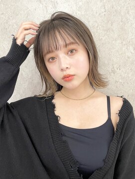 サンク 原宿 表参道(cinq) インナーカラー外ハネボブダブルカラーケアブリーチハイライト