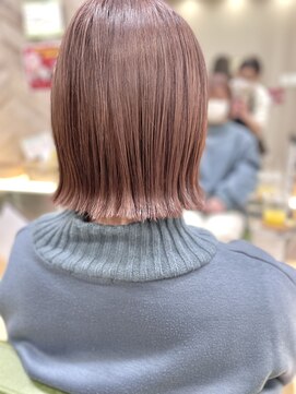 ジプソ(Gypso Hair salon) 【 切りっぱなしボブ × ピンクベージュ 】