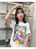 外ハネボブミディアム×ニュアンスカラー_20代30代