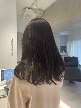 ガリカ 渋谷(Gallica) 【小岩井美希】ゆるふわ暗髪ラベンダーグレージュ/地毛風カラー