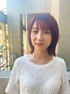 クリコ ヘアーデザイン(CLICQUOT hair design) レイヤー ミディアム ピンク