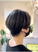 【オーダー多数☆】ハイライトグレージュ/ショートボブ