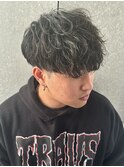 メンズパーマ波巻きスパイラルパーマツイストスパイラルパーマ