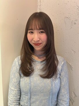 ルーム(Loom.) 顔まわりレイヤーロングオリーブベージュ