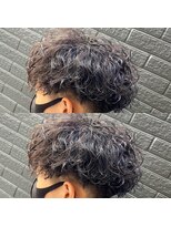 オグジュアリー 表参道(aux.)&nbsp;ツイストスパイラルパーマツーブロックマッシュメンズマッシュ