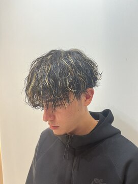 グロップ 町田(GLOP) 波巻きパーマ×ハイライト