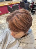 ピンクベージュハイライト