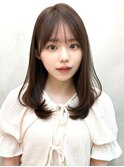 20代30代40代◎前髪パーマ韓国風巻きくすみベージュお団子ヘア