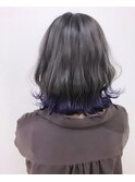 裾カラー＃パープル＃グレーシルバー＃20代30代40代