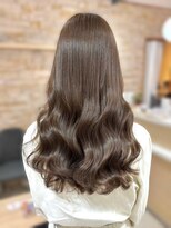 ジップ 稲毛店(ZIP) 小顔韓国風巻き顔まわりレイヤー透明感ブリーチなしグレージュ