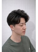 束感ナチュラルワンカールパーマ人気流行無造作メンズ