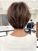 ハイライトバレイヤージュダブルカラーショートカット30代40代