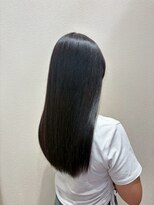 アクセ ストレートロングヘア髪質改善トリートメントラフウェーブ