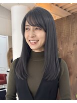 零秒女髪 千里丘店&nbsp;大人女性の上品な艶髪ロングストレート髪質改善美髪艶カラー艶感