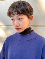 ミィ 表参道(mee.)&nbsp;【mee.】 ことりベージュ 黒髪カタログ オン眉