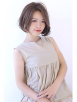 オーロ 宝塚店(ORO)&nbsp;アッシュブラウン前下がり大人かわいい小顔フレンチボブ大人ボブ