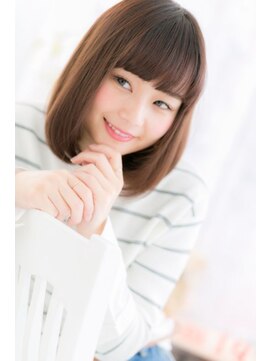 ミック ヘアアンドメイク アップ 駒込店(miq Hair&Make up) ナチュラルカラーで顔色キレイ♪な艶カラー小顔ロブ