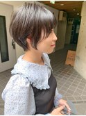 大人可愛いふっくら黒髪ショート