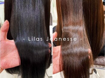 リラ ジュネス(Lilas Jeanesse)の写真/酸熱トリートメントの髪質改善が高支持◎マンツーマンで理想のうる艶美髪仕上げ【新松戸/松戸】
