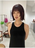 顔まわりぷつっとボブ